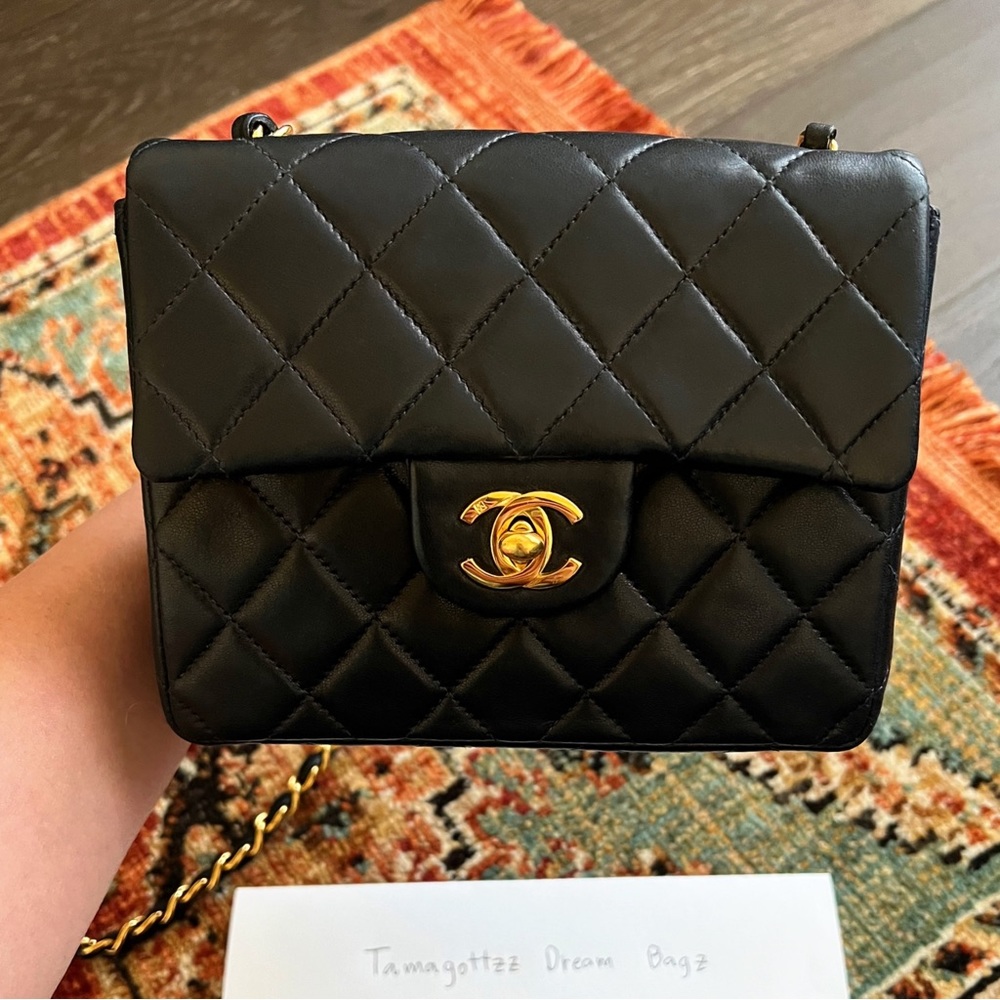 SOLD**Chanel Classic Vintage Mini Square Single Flap Bag - Picture 3 of 11